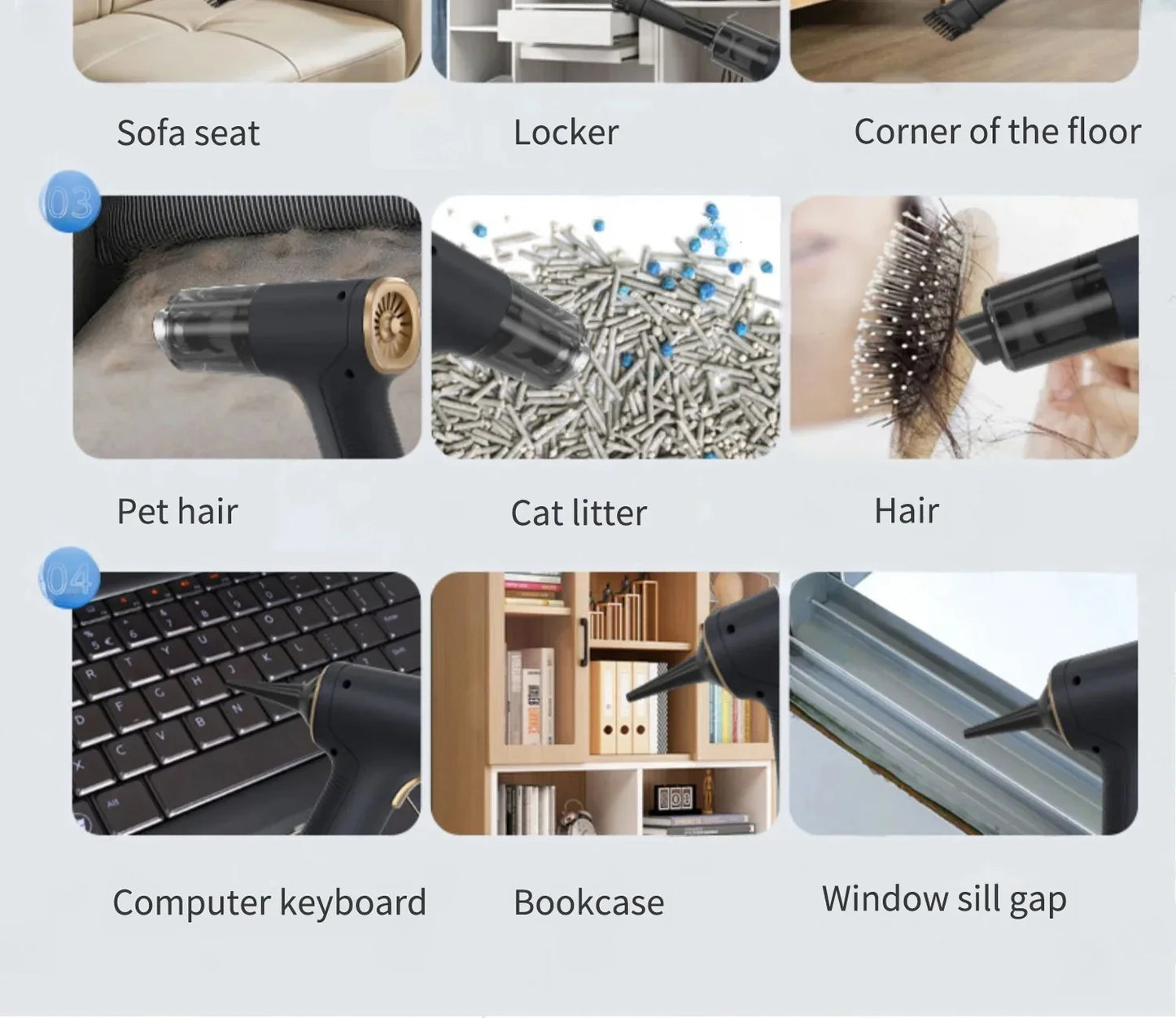 Mini Car Vacuum Cleaner - Cordless Wireless Portable Vehicle Vacuum with HEPA Filter - ZOOMNSTORE