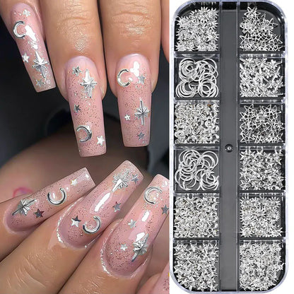 Mini Caviar Beads Nail Art Set - GoldSilver Micro Ball Charms with Magnetic Pen - ZOOMNSTORE