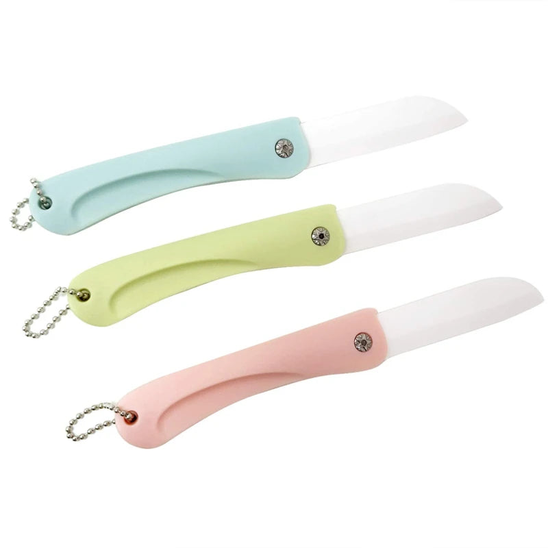 Mini Ceramic Folding Fruit Knife - Portable Kitchen Paring Knife - ZOOMNSTORE
