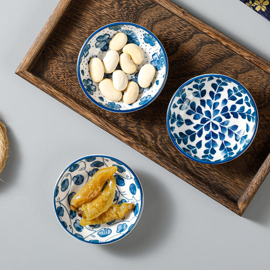 Mini Ceramic Sauce Dishes - Retro Chinese Style Sashimi Sushi Plates 6PCS Set - ZOOMNSTORE