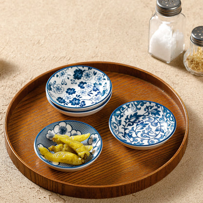 Mini Ceramic Sauce Dishes - Retro Chinese Style Sashimi Sushi Plates 6PCS Set - ZOOMNSTORE
