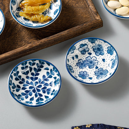 Mini Ceramic Sauce Dishes - Retro Chinese Style Sashimi Sushi Plates 6PCS Set - ZOOMNSTORE