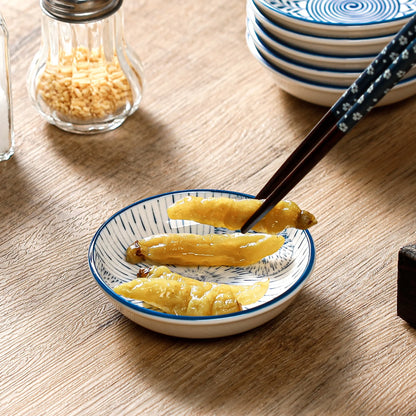 Mini Ceramic Sauce Dishes - Retro Chinese Style Sashimi Sushi Plates 6PCS Set - ZOOMNSTORE