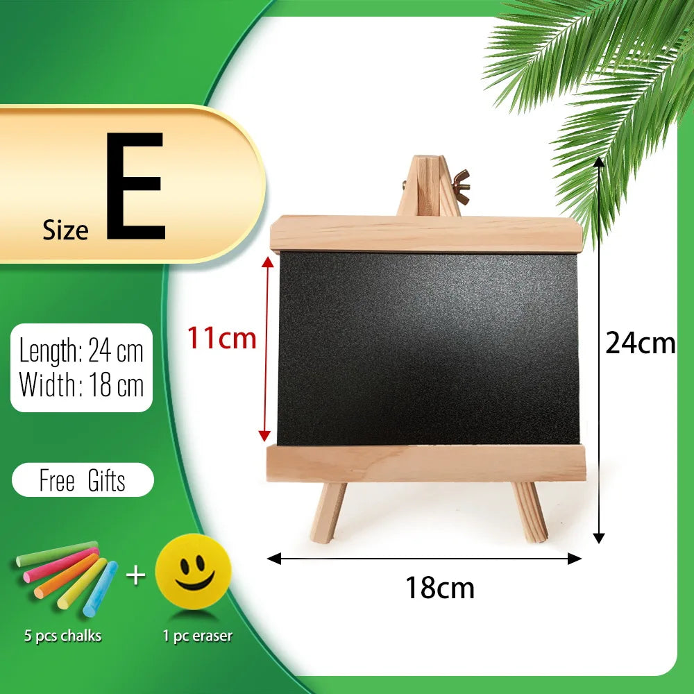 Mini Chalkboard With Pine Wood Frame - Desktop Blackboard Tabletop Easel - ZOOMNSTORE