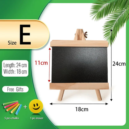 Mini Chalkboard With Pine Wood Frame - Desktop Blackboard Tabletop Easel - ZOOMNSTORE