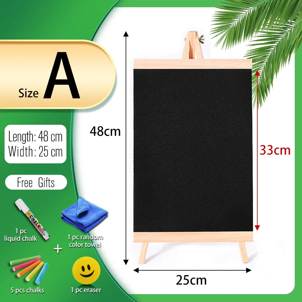 Mini Chalkboard With Pine Wood Frame - Desktop Blackboard Tabletop Easel - ZOOMNSTORE