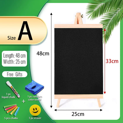 Mini Chalkboard With Pine Wood Frame - Desktop Blackboard Tabletop Easel - ZOOMNSTORE