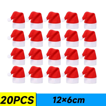 Mini Christmas Hat and Scarf Set - DIY Holiday Party Decoration - ZOOMNSTORE