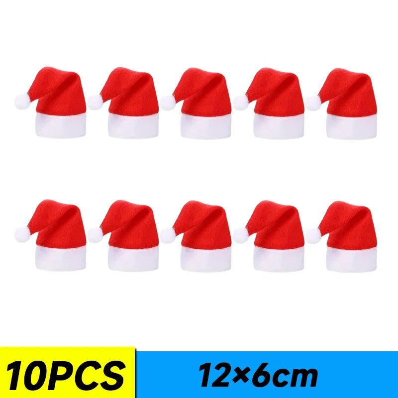 Mini Christmas Hat and Scarf Set - DIY Holiday Party Decoration - ZOOMNSTORE