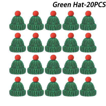 Mini Christmas Hat and Scarf Set - DIY Holiday Party Decoration - ZOOMNSTORE