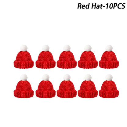 Mini Christmas Hat and Scarf Set - DIY Holiday Party Decoration - ZOOMNSTORE