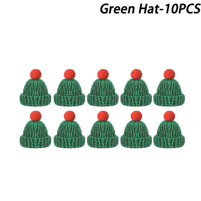 Mini Christmas Hat and Scarf Set - DIY Holiday Party Decoration - ZOOMNSTORE