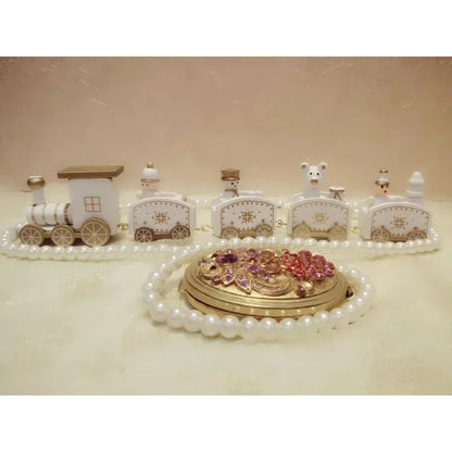 Mini Christmas Train - Plastic Holiday Decoration  2025 Ornament Gift - ZOOMNSTORE
