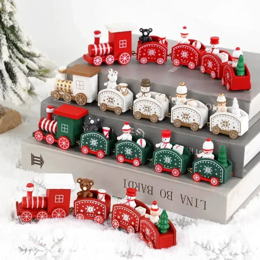 Mini Christmas Train - Plastic Holiday Decoration  2025 Ornament Gift - ZOOMNSTORE