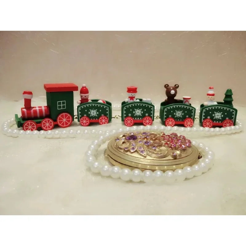 Mini Christmas Train - Plastic Holiday Decoration  2025 Ornament Gift - ZOOMNSTORE