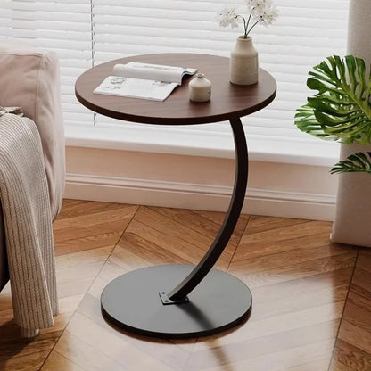 Round Movable Mini Coffee Table - Small Luxury Bedside Table - ZOOMNSTORE