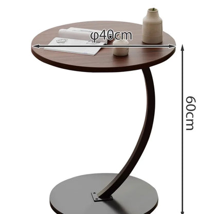 Round Movable Mini Coffee Table - Small Luxury Bedside Table - ZOOMNSTORE