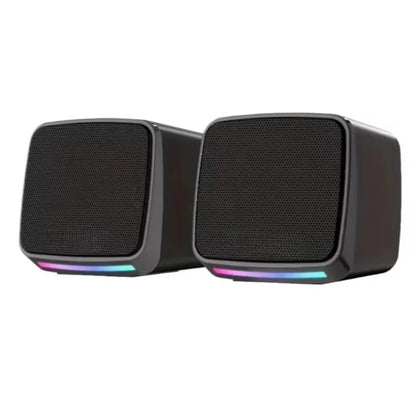 Mini Computer Speakers – Portable USB Powered 3.5mm Aux Speakers With Cool Lights - ZOOMNSTORE