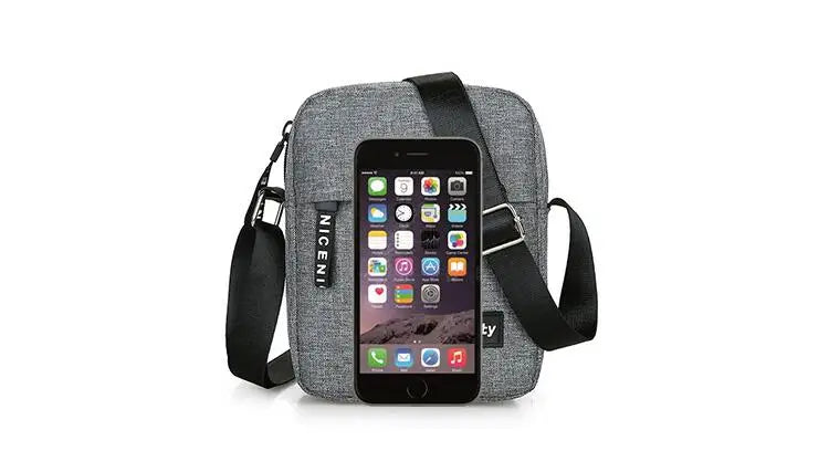 Mini Crossbody Bag - Men's Shoulder Small Messenger Bag With Zipper Closure - ZOOMNSTORE