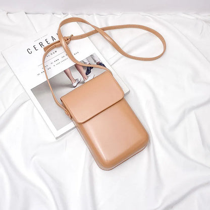 Mini PU Leather Crossbody Bag - Womens Solid Designer Shoulder Purse - ZOOMNSTORE