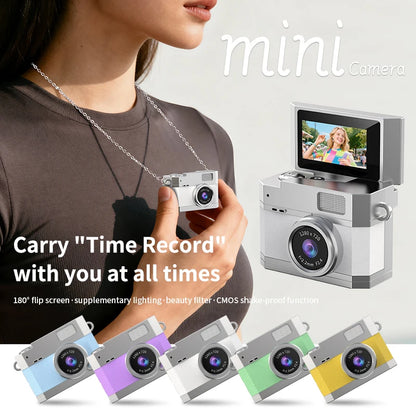 Mini Digital Camera - 1080P Video Recorder With Flip Selfie Screen & LED Fill Light - ZOOMNSTORE