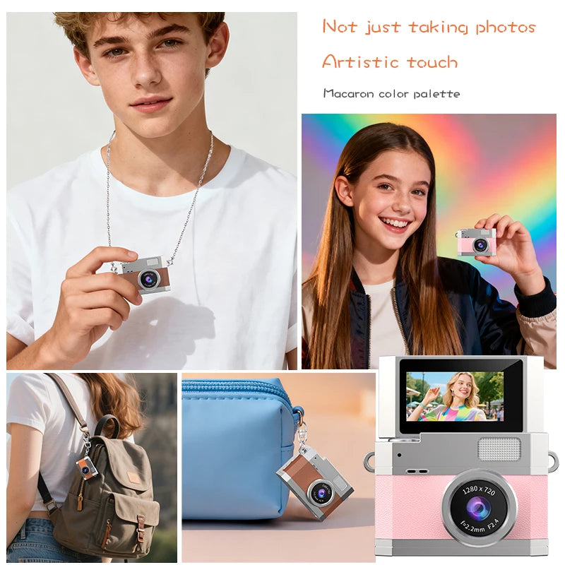 Mini Digital Camera - 1080P Video Recorder With Flip Selfie Screen & LED Fill Light - ZOOMNSTORE