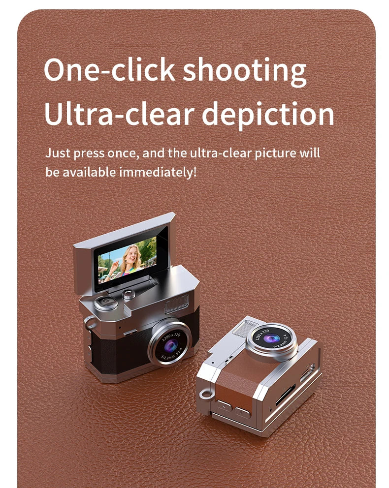 Mini Digital Camera - 1080P Video Recorder With Flip Selfie Screen & LED Fill Light - ZOOMNSTORE