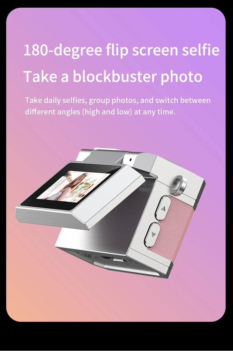 Mini Digital Camera - 1080P Video Recorder With Flip Selfie Screen & LED Fill Light - ZOOMNSTORE