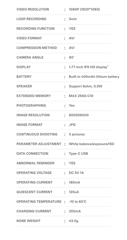 Mini Digital Camera - Compact 1080P HD Camcorder With CCD Sensor & Loop Recording - ZOOMNSTORE