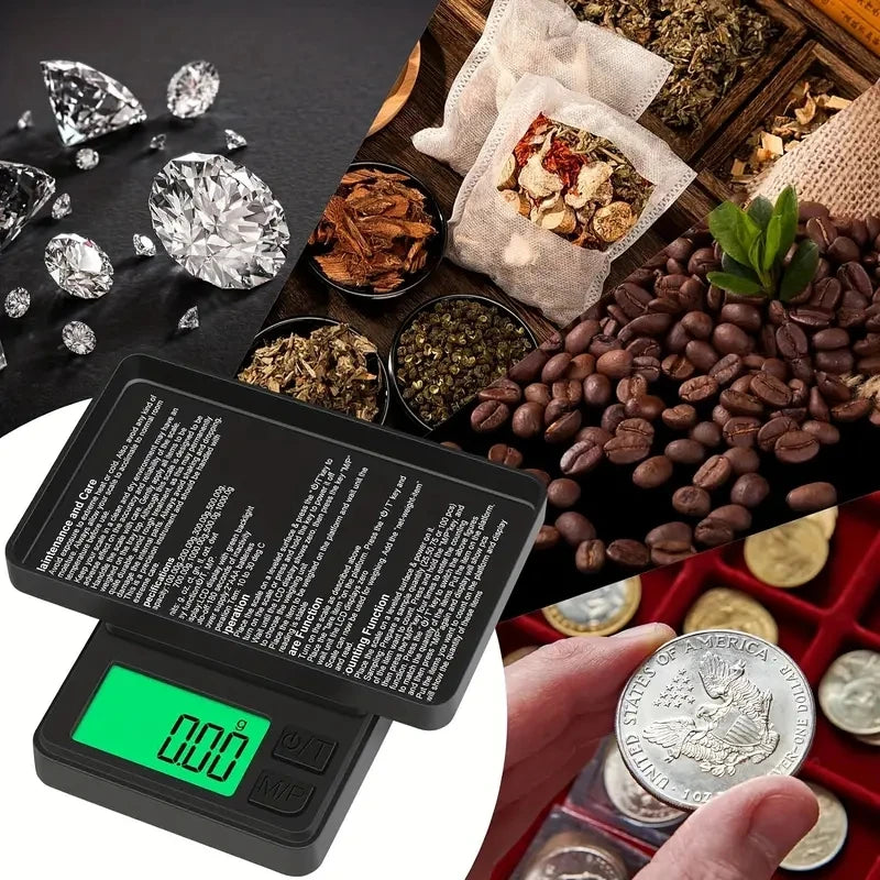 Mini Digital Scale - High Precision 0.01g Portable Electronic Jewelry Scale - ZOOMNSTORE