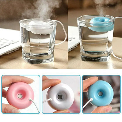 Mini Donut Humidifier - USB Air Purifier  Steam Diffuser for Home  Office - ZOOMNSTORE