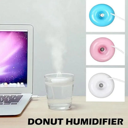 Mini Donut Humidifier - USB Air Purifier  Steam Diffuser for Home  Office - ZOOMNSTORE