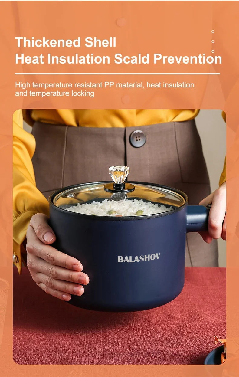 Mini Electric Multi-Function Cooker - Non-Stick Hot Pot  Noodle Maker - ZOOMNSTORE