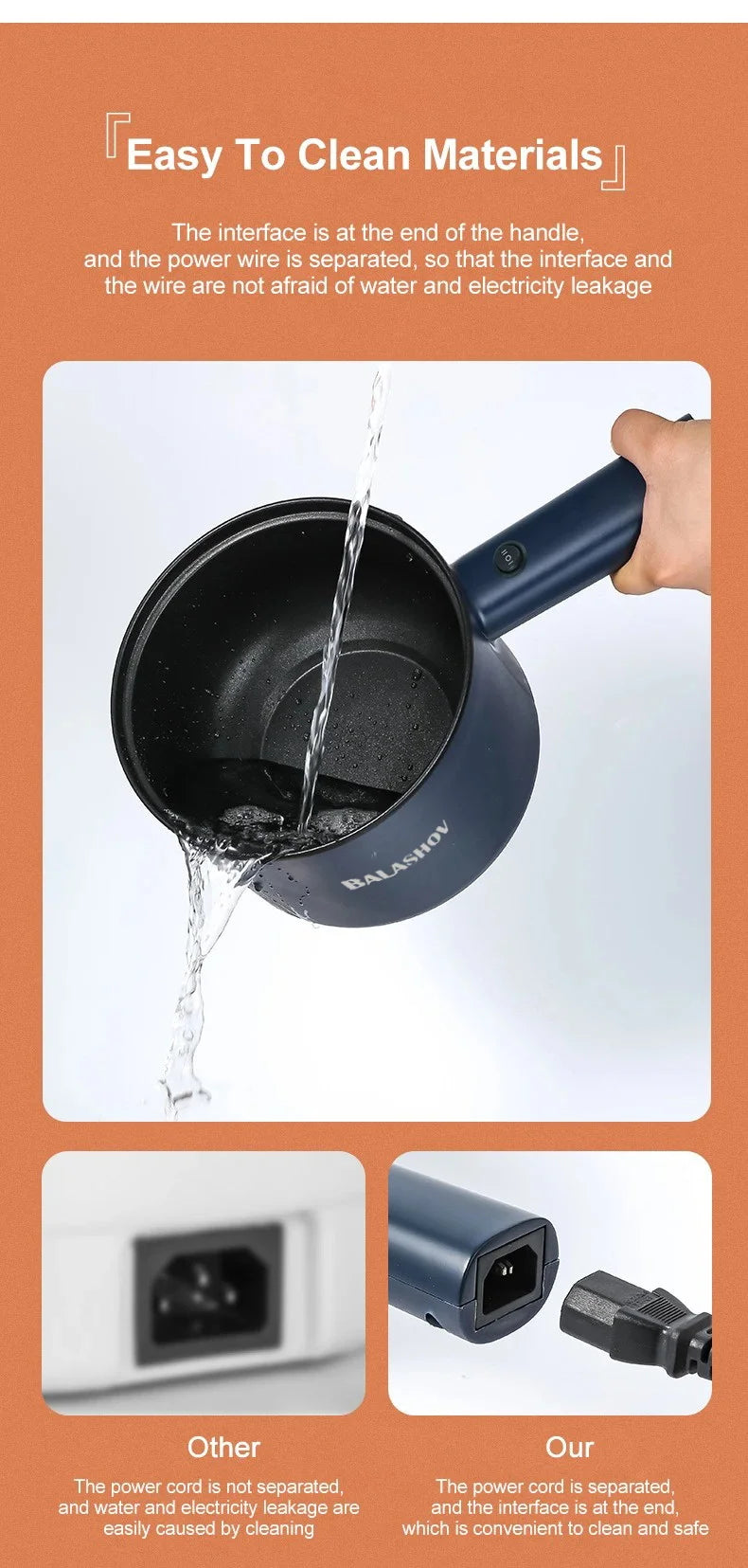 Mini Electric Multi-Function Cooker - Non-Stick Hot Pot  Noodle Maker - ZOOMNSTORE