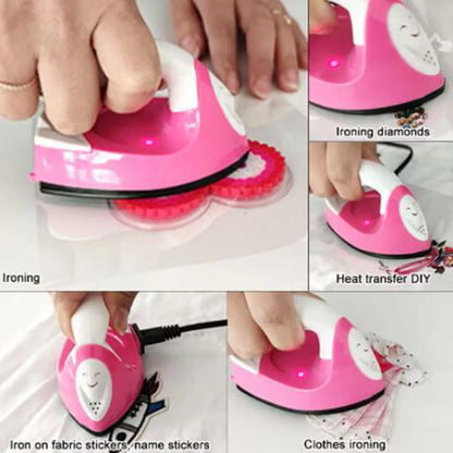 Mini Electric Iron - Portable Heat Press Handheld Steam Iron for Wrinkle Removal - ZOOMNSTORE