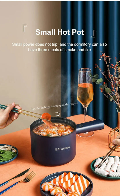 Mini Electric Multi-Function Cooker - Non-Stick Hot Pot  Noodle Maker - ZOOMNSTORE
