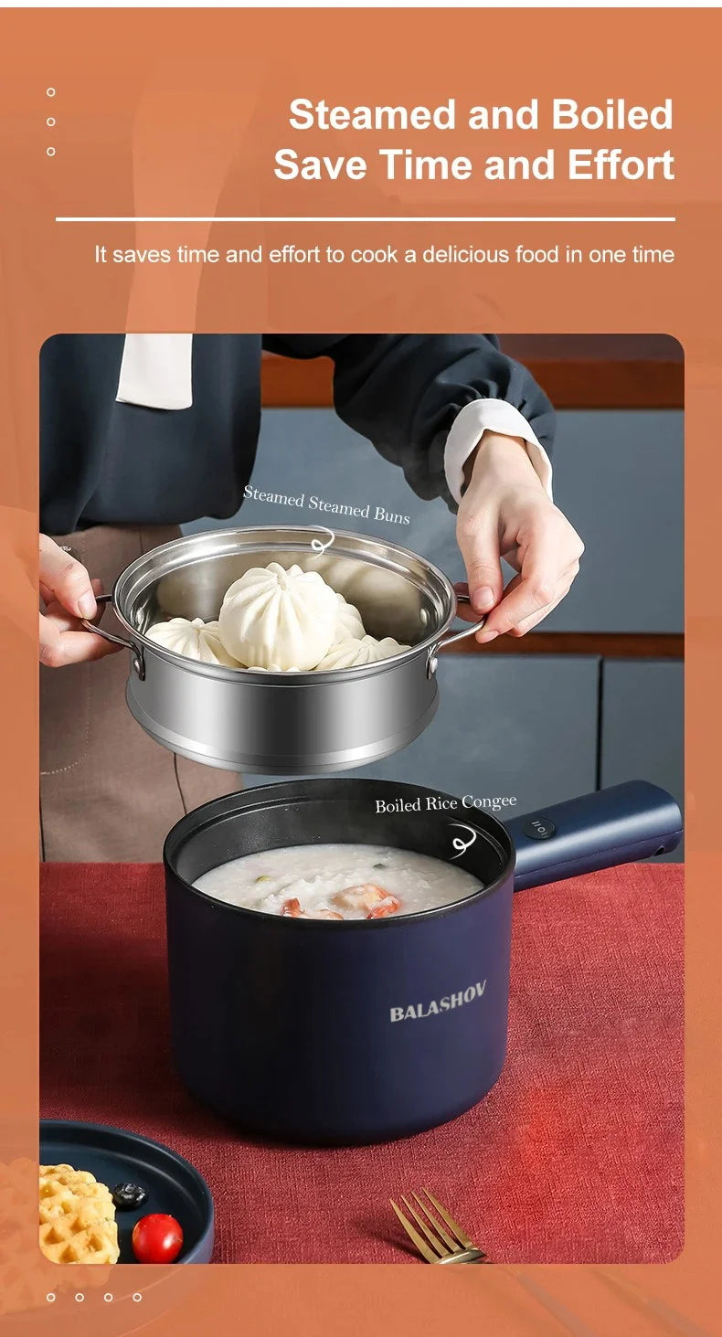 Mini Electric Multi-Function Cooker - Non-Stick Hot Pot  Noodle Maker - ZOOMNSTORE