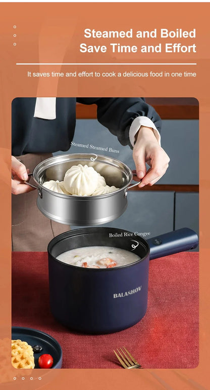 Mini Electric Multi-Function Cooker - Non-Stick Hot Pot  Noodle Maker - ZOOMNSTORE