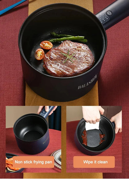 Mini Electric Multi-Function Cooker - Non-Stick Hot Pot  Noodle Maker - ZOOMNSTORE