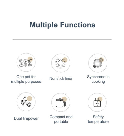 Mini Electric Rice Cooker - Intelligent Multi-Cooker for 1-2 People - ZOOMNSTORE