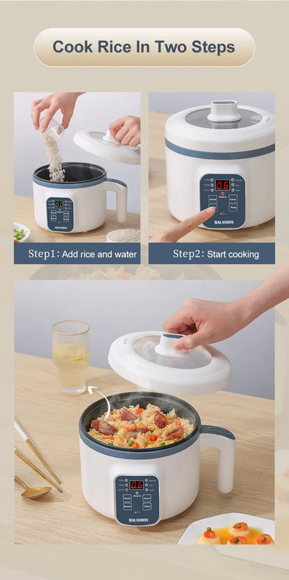 Mini Electric Rice Cooker - Intelligent Multi-Cooker for 1-2 People - ZOOMNSTORE