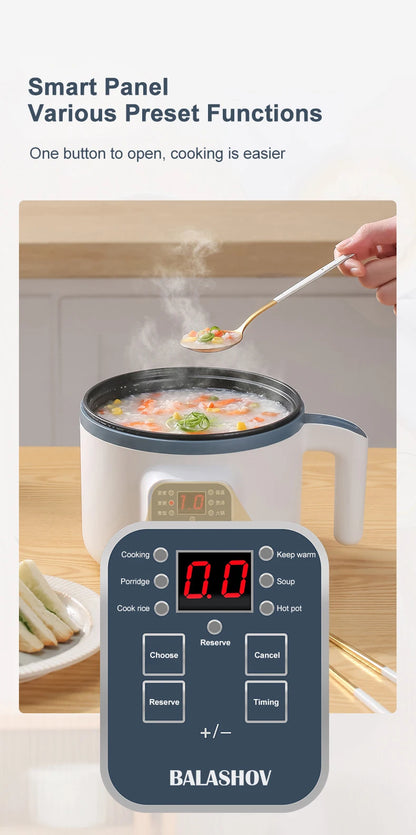 Mini Electric Rice Cooker - Intelligent Multi-Cooker for 1-2 People - ZOOMNSTORE