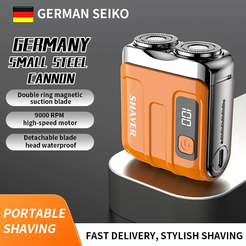 Mini Electric Shaver - Rechargeable Dual Blade Beard Trimmer with Digital Display - ZOOMNSTORE