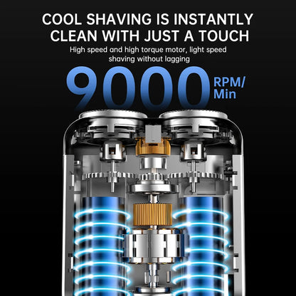 Mini Electric Shaver - Rechargeable Dual Blade Beard Trimmer with Digital Display - ZOOMNSTORE