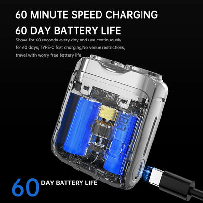 Mini Electric Shaver - Rechargeable Dual Blade Beard Trimmer with Digital Display - ZOOMNSTORE