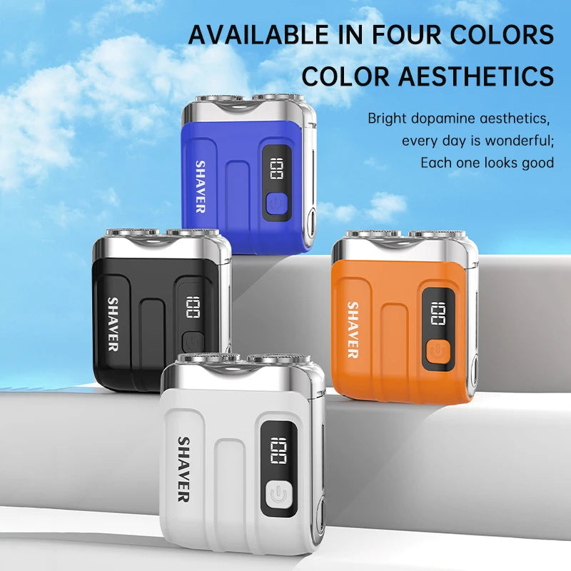 Mini Electric Shaver - Rechargeable Dual Blade Beard Trimmer with Digital Display - ZOOMNSTORE