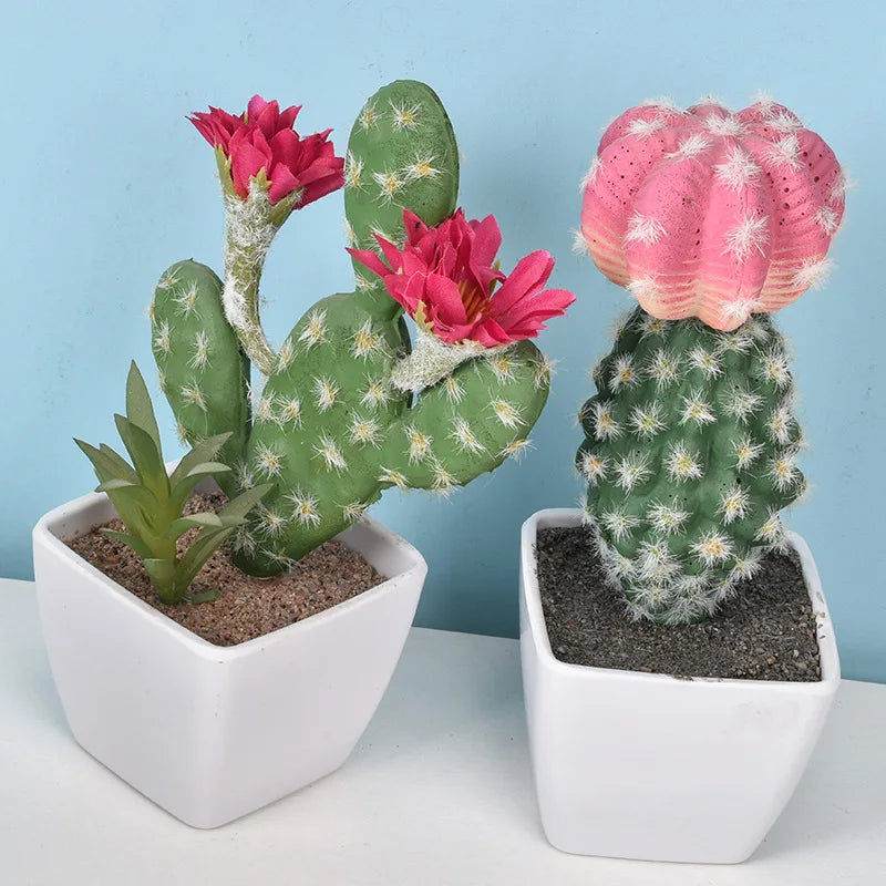 Mini Fake Cactus - Realistic Artificial Succulent Home Decor - ZOOMNSTORE