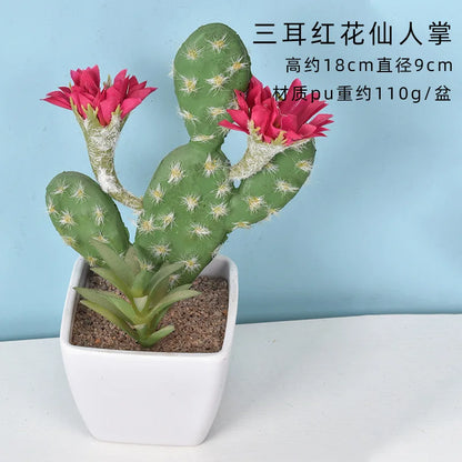 Mini Fake Cactus - Realistic Artificial Succulent Home Decor - ZOOMNSTORE