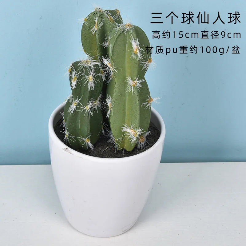 Mini Fake Cactus - Realistic Artificial Succulent Home Decor - ZOOMNSTORE