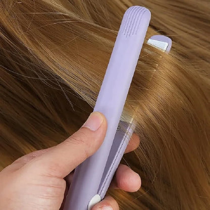 Mini Flat Iron - Travel Hair Straightener | Portable Ceramic Tourmaline Iron - ZOOMNSTORE